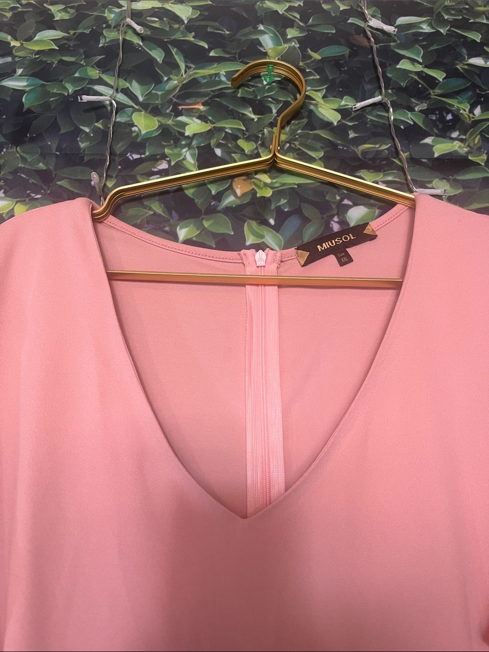 Miusol Dusty Pink High-Low Ruffle Midi Dress - Picture 4 of 11